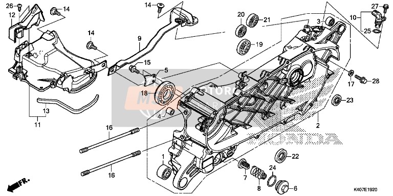 Honda NSS125D 2015 Linker carter voor een 2015 Honda NSS125D